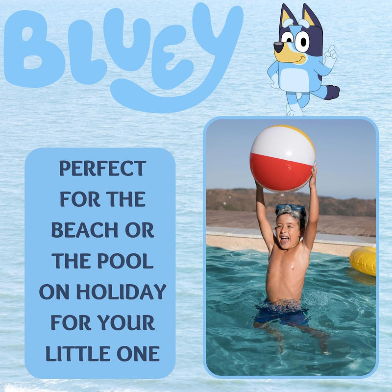 Bluey Hooded Towel Boys Girls Poncho 100% Cotton Kids Beach Towel Bath Towel Swimming Wrap Changing Robe - Blue