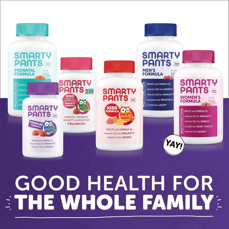 Toddler Formula Daily Gummy Multivitamin: Vitamin C, Vitamin D3, & Zinc for Immunity, Gluten Free, Omega 3 Fish Oil (DHA/EPA), Vitamin B6, B12, 180 Count (60 Day Supply)