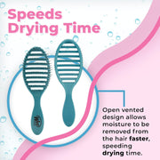 Wet Brush Speed Dry Hair Brush - Color Wash, Watermark - Vented Design and Ultra Soft HeatFlex Bristles Are Blow Dry Safe With Ergonomic Handle Manages Tangle and Uncontrollable Hair - Pain-Free