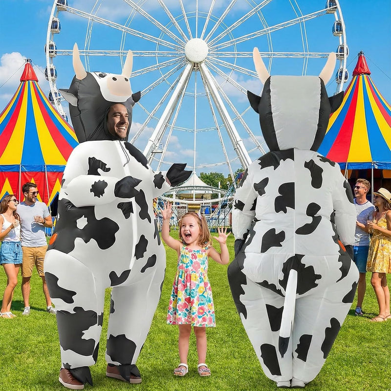 Inflatable Costume, Halloween Costumes Adult Inflatable for Men and Women, Blow up Funny Fancy Dress for Cosplay, Party, Festival, Christmas - White