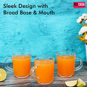 Delcasa 3Pc Tumbler Glass Set, 8Oz/240ml - Tumbler Glass For Drinking Water / Tea / Coffee/ Hot Beverages - Transparent, Sleek Design With Broad Base & Mouth - Perfect For Home Restaurants Parties