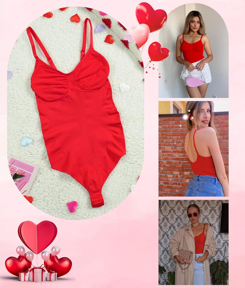 SHAPERX Bodysuit for Women Tummy Control Shapewear Seamless Sculpting Thong Body Shaper Tank Top