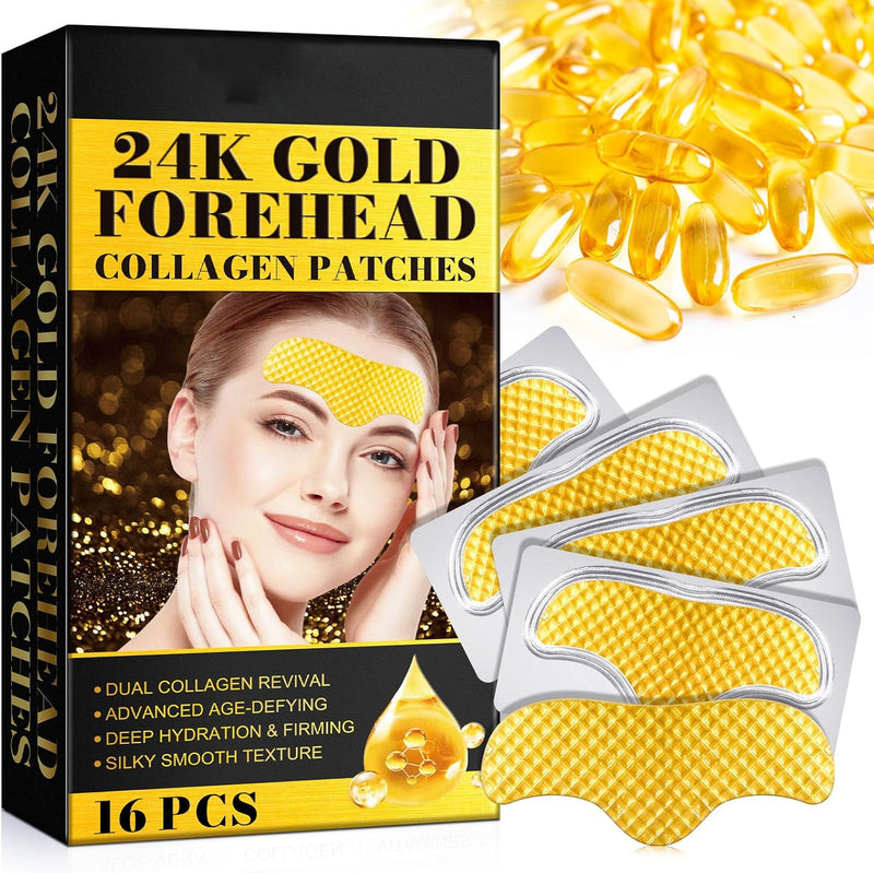 ARIQUILISMA Forehead Wrinkle Patches - 16 PCS Collagen Lines Mask - Frown Wrinkles Pads, Lift Facial Skin Forehead Patch, Unisex