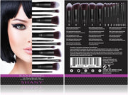 SHANY Makeup Brushes - Black Bombshell - 14-Piece Brush Set Foundation Powder Concealers Eye Shadows Makeup brushes - Complete Kabuki Makeup Brush Set in Black - 14 PCS