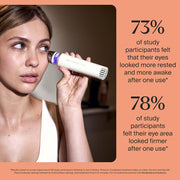 Therabody TheraFace Depuffing Wand Cold and Heat Skincare Treatment to depuff and Glow; Beauty Wand, face Roller and Eye Massager for Dark Circles and Radiant Skin, White