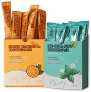 Mouthwash Travel Size, Individual Mini Mouthwash Alcohol Free,Cool Mint for Fresh Breath, Oral Care, Teeth & Gum Health, TSA Compliant, Portable Packets to Go, 0.41 Fl Oz x 20 Packs - Mint+Orange