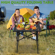 SKY-TOUCH Outdoor Camping Folding TableLightweight Folding with Aluminum Top and Carry Bag, Easy to Carry, Perfect for Outdoor, Picnic, Cooking, Beach, Hiking, Fishing535150cm