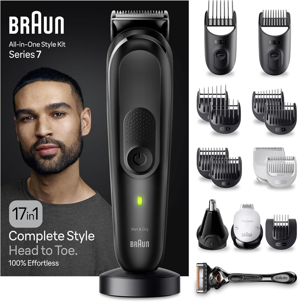 Braun MGK 7490 17 in 1 Style Kit 7 Beard, Body, Hair Multi Grooming Kit