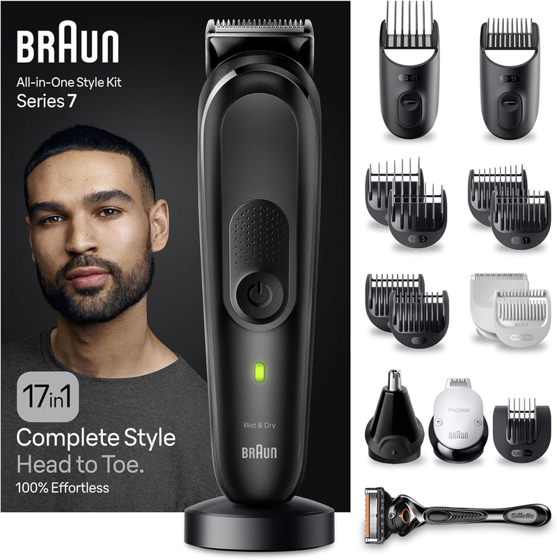 Braun MGK 7490 17 in 1 Style Kit 7 Beard, Body, Hair Multi Grooming Kit - MGK 7490