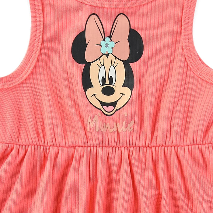 Disney Minnie Mouse Baby Girls 2 Pack Sleeveless Dress with Scrunchie for Infants