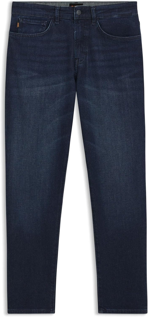 Mens Onyx BO Black Tapered-fit Jeans in Comfort-Stretch Denim - Dark Blue406