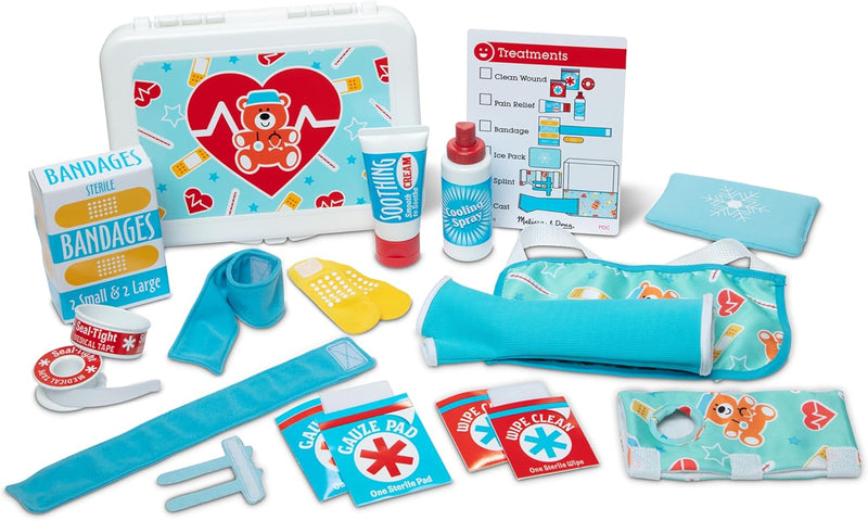 Melissa & Doug Get Well Doctor's Kit Play Set 25-Piece Pretend Medical Set with Bag, Tools & Accessories Role Play Toy for Kids Ages 3+ Educational & Imaginative Play MD8569 - First Aid Kit