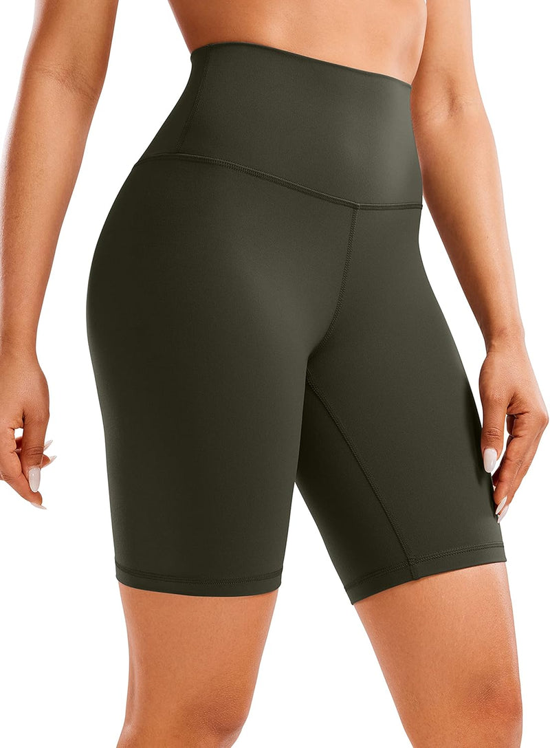 CRZ YOGA Womens Butterluxe Biker Shorts 8 "- High Waisted Workout Running Volleyball Spandex Yoga Shorts