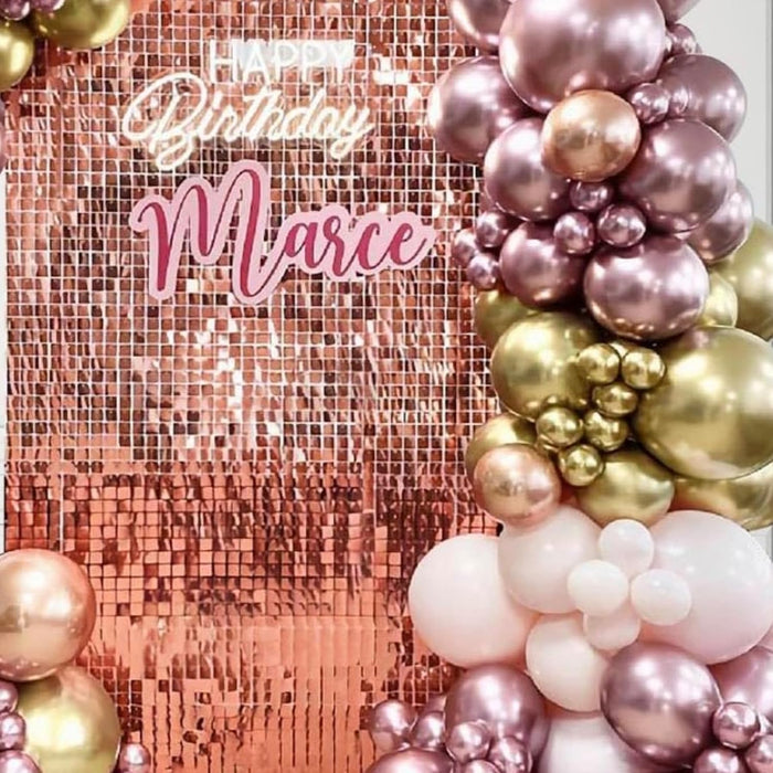 AM ANNA Sequin Wall Panels, 30PCS Shimmer Backdrop Stand, Rainbow Silver Square Decoration for Photo Backdrops, Party, Anniversary, Engagement