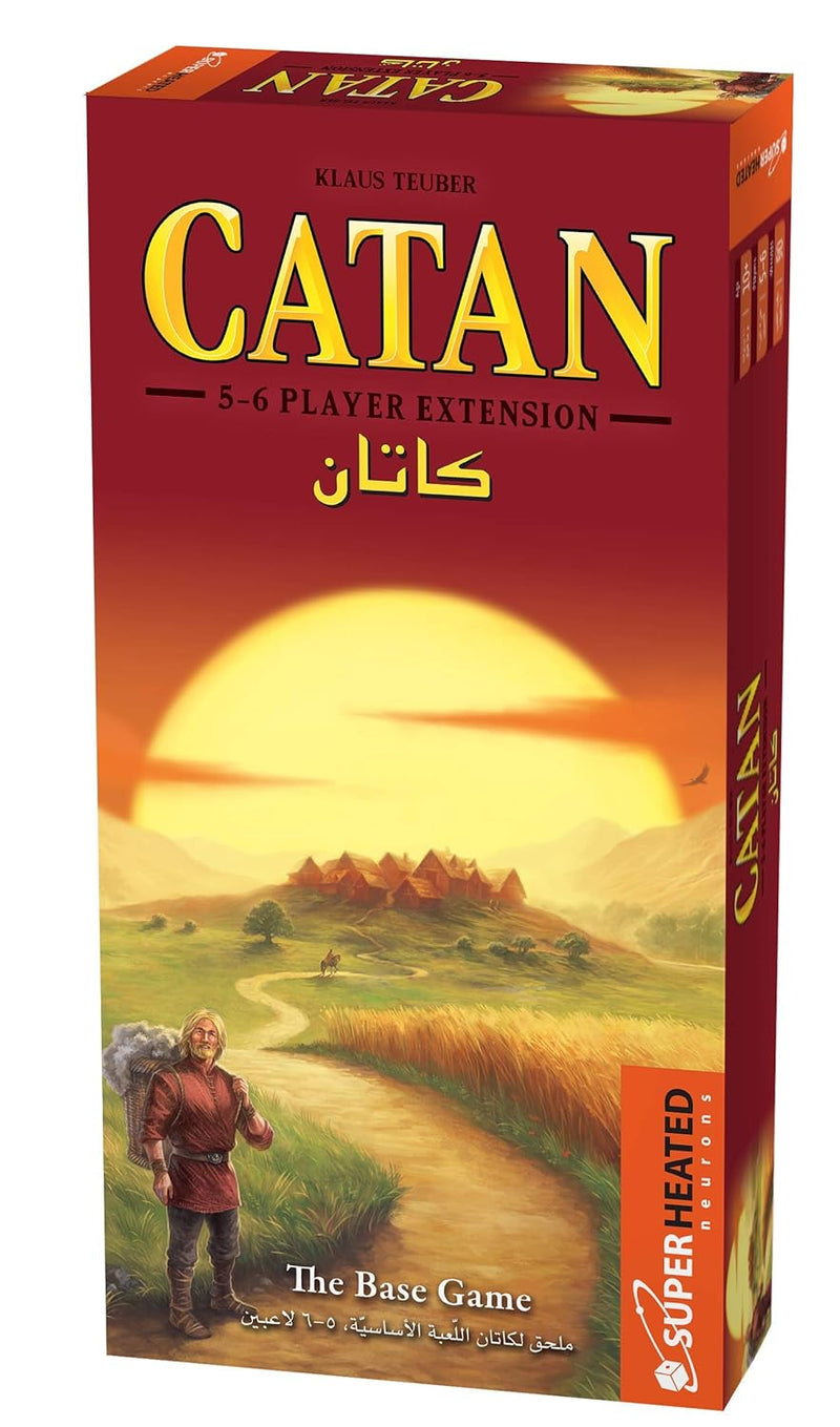 SuperHeated Neurons Catan Base Game | Extension 5-6 Players | Official Version | English and Arabic Language | Family Game For Ages 10+ | Board Game - Strategy | Original - Made In Germany