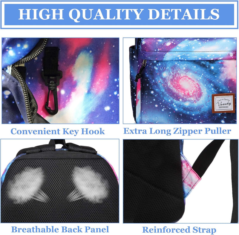 VASCHY Backpack for Women Men, Ultra Lightweight School Bag for Kids Teen Boys Girls, Casual Daypack Work, Travel