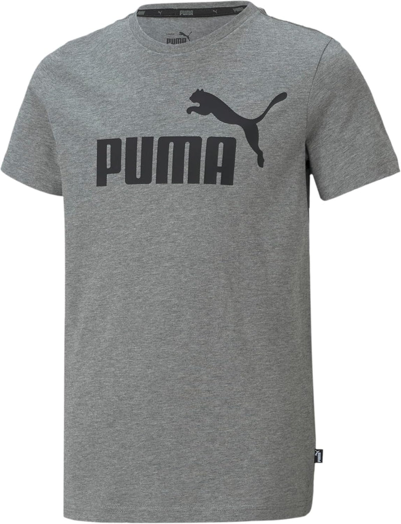 unisex-child ESS Logo Tee B Lifestyle Kids Shirts - Medium Gray Heather