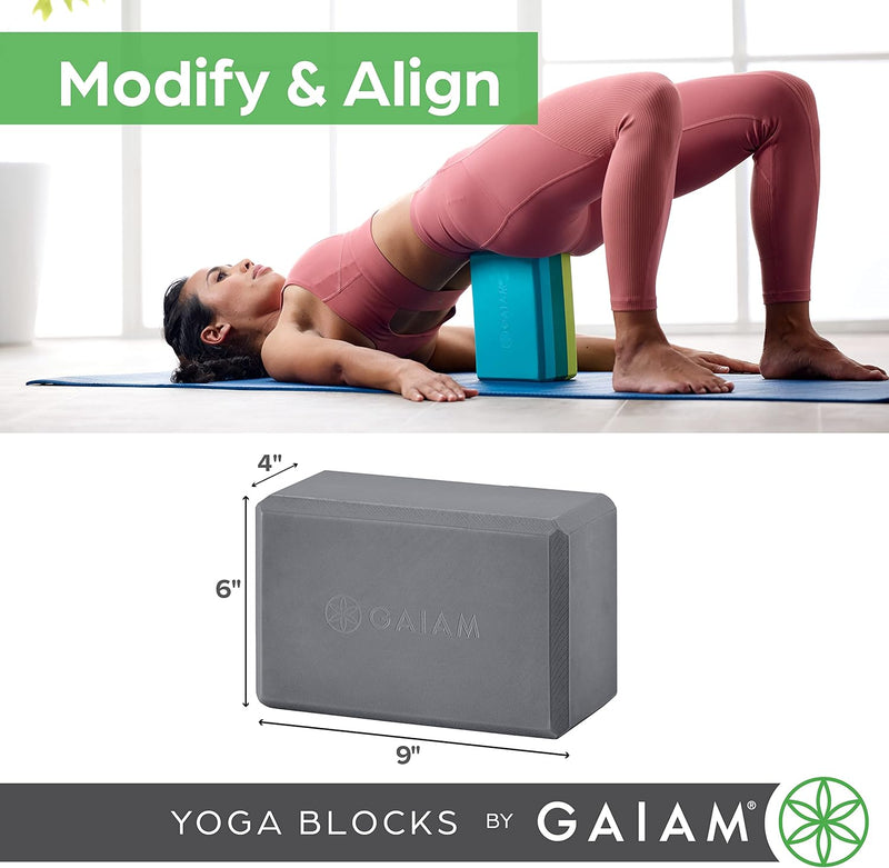 Yoga Block - Supportive Latex-Free EVA Foam Soft Non-Slip Surface for Yoga, Pilates, Meditation (Athenian Blush) (05-64086)