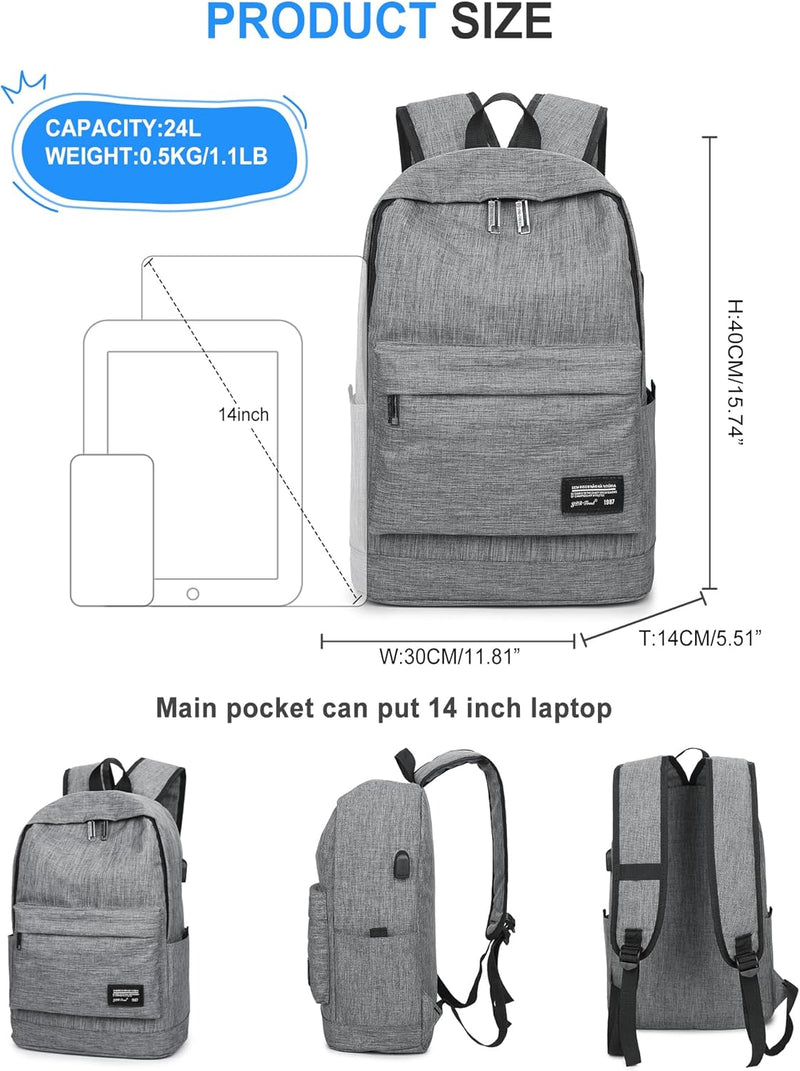 VECAVE Lightweight Casual Laptop Backpack Purse for Women,Travel Backpack with laptop compartment