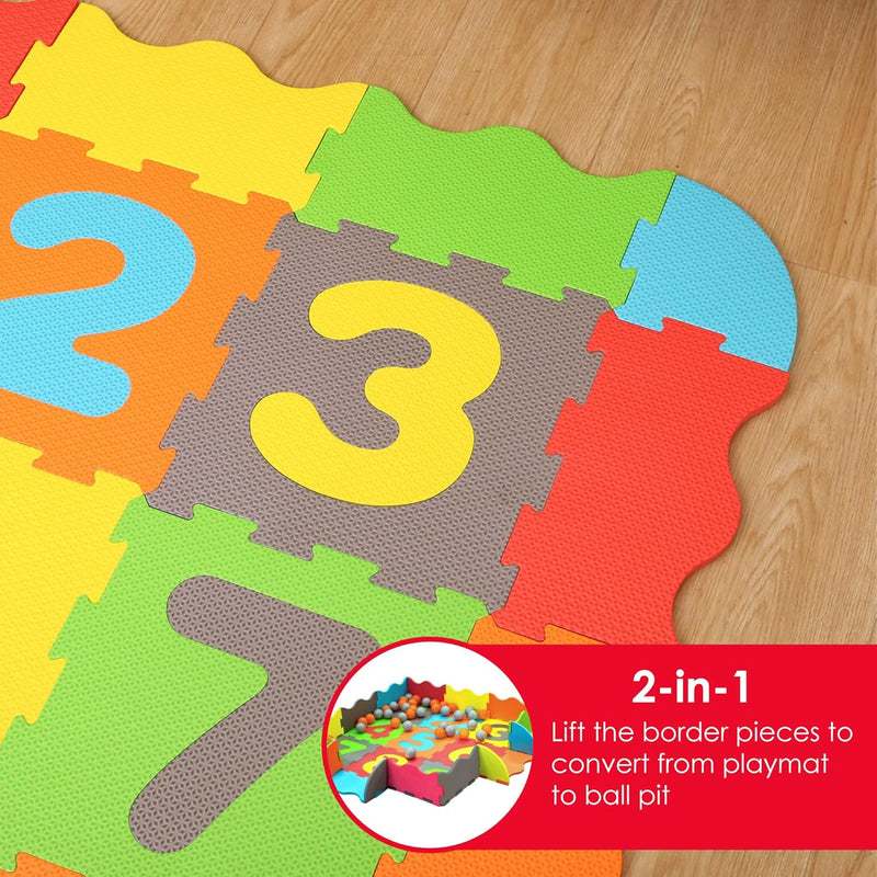 M.Y Interlocking Foam Play Mat - 29x29cm Thick, Multi Colour Soft EVA Baby Floor Tiles