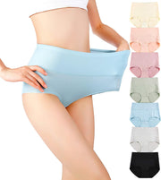 womens Cauniss Cotton Panties High Waisted Underwear Briefs - Multicolor