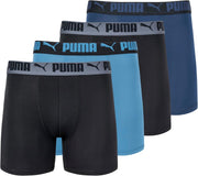 mens 4 Pack Active Stretch Boxer Briefs Boxer Briefs - Blue Combo