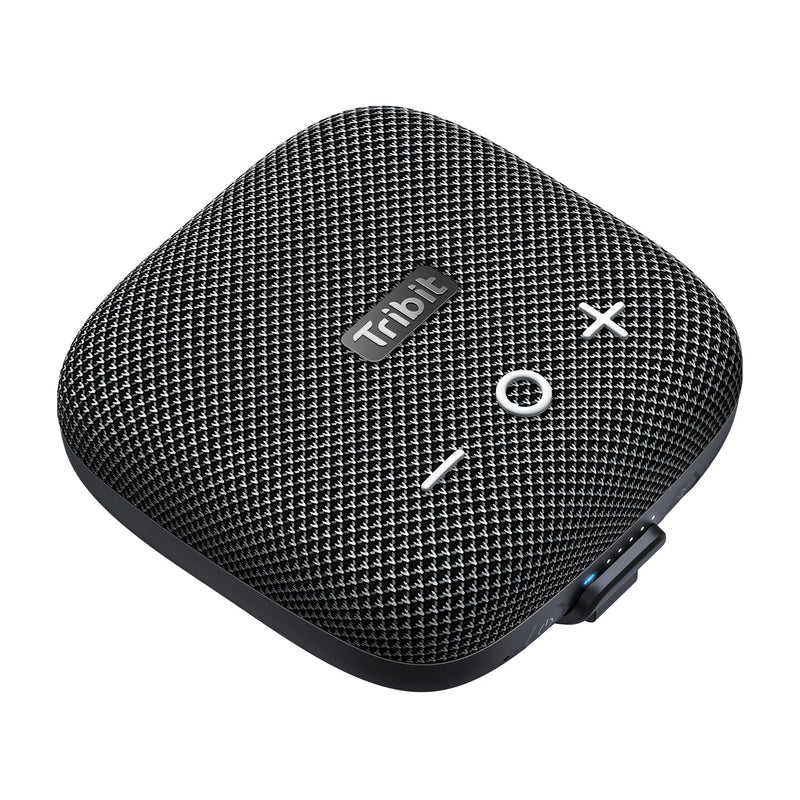 Tribit StormBox Micro 2 Portable Bluetooth Speaker: 90dB Loud Sound Deep Bass IP67 Waterproof Built-in Strap BT 5.3 Small Speaker, 12H Playtime for Outdoor/Camping/Biking, 120ft Bluetooth Range(Black)