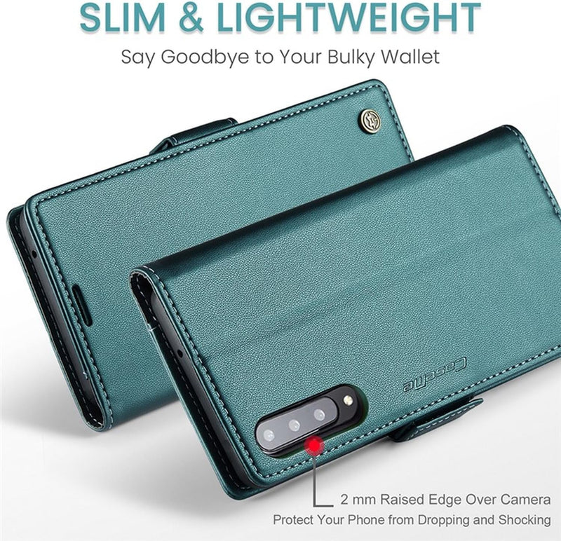 For Samsung Galaxy A30s / A50 / A50s Leather Case RFID Blocking 3 Card Slot Mobile Cover - Green