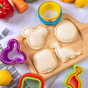 24-Piece Sandwich Cutter and Sealer Set for Bread and Pancakes, Fun Shape Lunch Box Maker with Animal and Geometric Designs