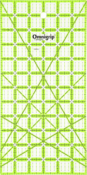 Omnigrid Non-Slip Ruler, 5" Square Sewing and Quilting Supplies - Rectangle 6" x 12"
