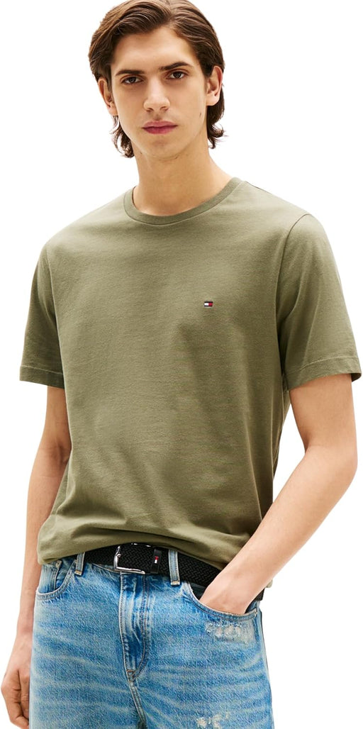 mens Ess Seasonal Reg Fit Solid Tee Mw0mw39995 S/S T-Shirt (pack of 1) - Battle Green