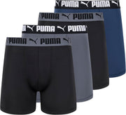 mens 4 Pack Active Stretch Boxer Briefs Boxer Briefs - Blue/Black/Gray