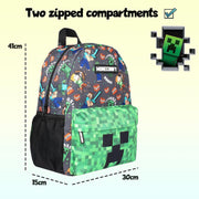 School Backpack for Boys and Girls Large A4 Multicompartment Rucksack Travel Bag with Mesh Pocket and Adjustable Padded Shoulder Straps