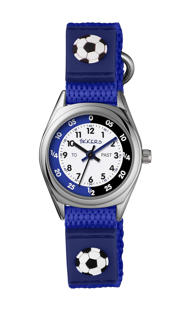 Tikkers Tk0122 Boys Analogue Quartz Watch With Fabric And Canvas Strap