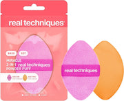 Miracle 2-In-1 Powder Puff, Dual-Sided Makeup Blending Puff, Reversible Elastic Band, Precision Makeup Sponge & Powder Puff, For Liquid, Cream & Powder Products, 1 Count - 1 count (Pack of 1)