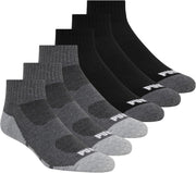 PUMA mens 6 Pack Quarter Crew Socks Men's Socks (pack of 6) - # gray