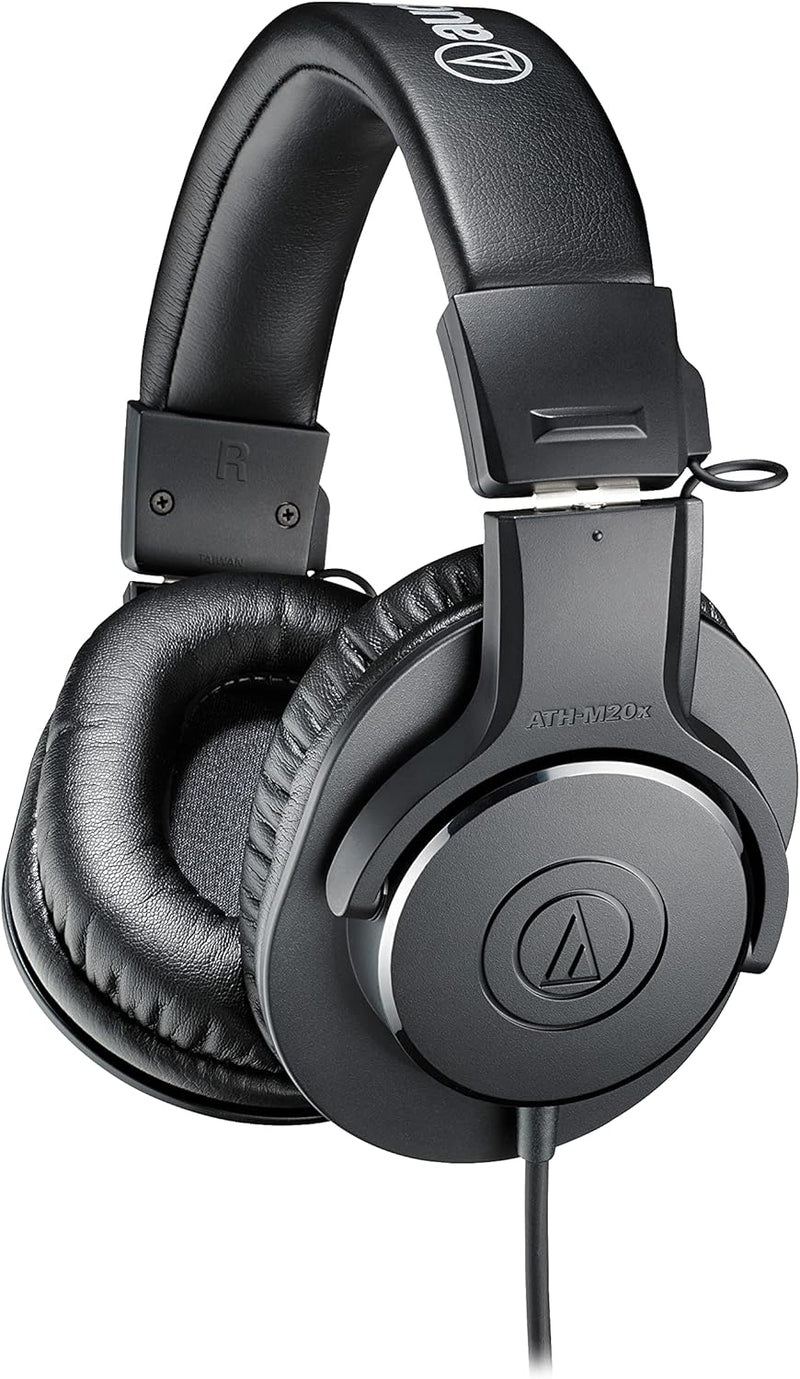 Audio-Technica ATH-M20X Professional Studio Monitor Headphones, Black - Wired