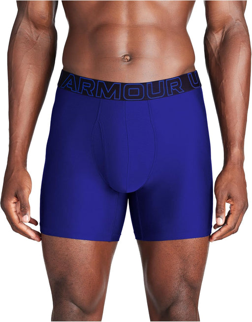 mens Ua Performance Tech Boxerjock 6in 3-pack Boxer Briefs (pack of 3) - Royal Solid - Core 3 Pack