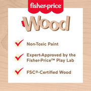 ​Fisher-Price Baby & Toddler Toy Wooden Stack & Sort Animals, 10 Wood Pieces for Developmental Play Ages 1+ Years