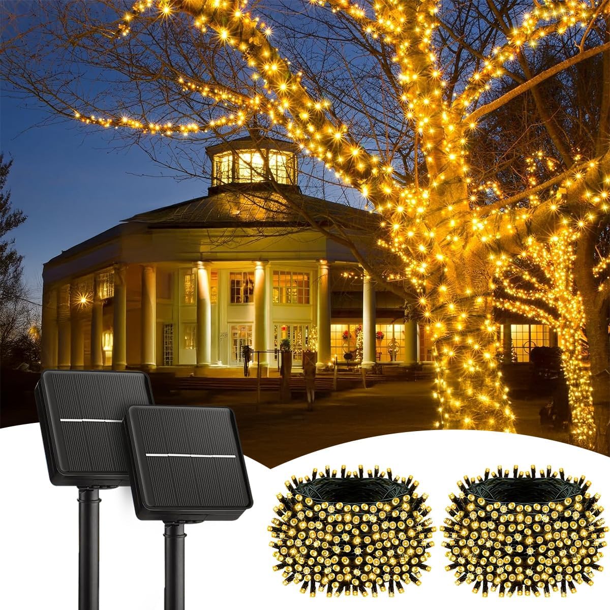 Solar Fairy Lights Outdoor 2 Pack Total 24m 200 LED – image 3