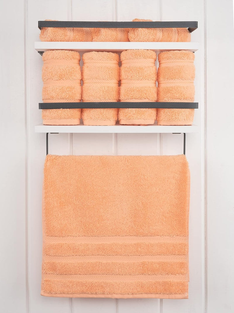 American Soft Linen GMSD 6-Piece 100% Turkish Genuine Cotton Premium & Luxury Towel Set for Bathroom & Kitchen, 2 Bath Towels, 2 Hand Towels & 2 Washcloths [Worth $72.95] - Rockridge Grey