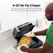 Ninja Foodi Smart XL 6-in-1 Indoor Grill with Air Fry, Roast, Bake, Broil, & Dehydrate, Foodi Smart Thermometer, 2nd Generation, Black/Silver, DG551ME, 2 Years Warranty