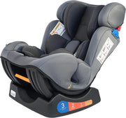 The Moon Brand Sumo Car Seat Birth to 6yrs Baby Travel Gear Convertible Rear & ForwardFacing Booster Seat Reclining Car Seat for Group 012 Child Comfort Car Accessories-Black - Grey