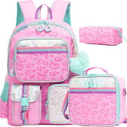 girls F00198 backpack - 3pcs Pink Love