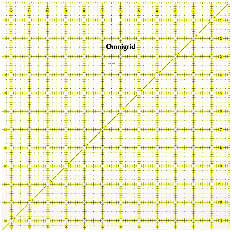 Omnigrid Ruler 1x6" - Square 12-Â½" x 12-Â½"