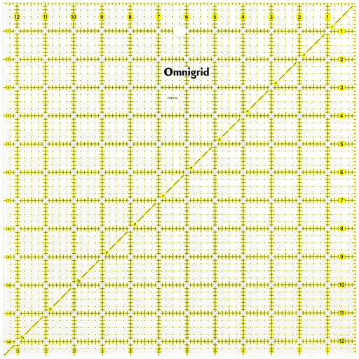 Omnigrid Ruler 1x6" - Square 12-Â½" x 12-Â½"