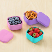 OmieBox Silicone Leakproof Snack Containers To Go, Food Storage Containers with Lid - BPA Free, Airtight, Dishwasher and Freezer Safe, Oven Safe - 9.4 ounces - Teal