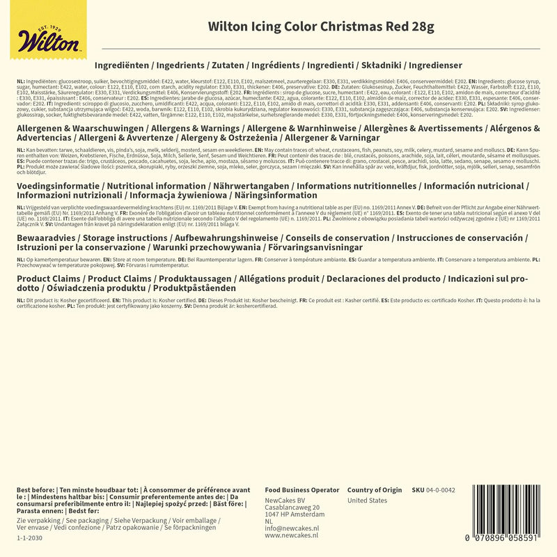 Wilton Icing Colour 28.3 g, Christmas Red