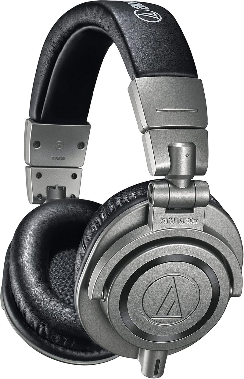 Audio-Technica Ath-M50X Studio Monitor Professional Headphones - Black - Grey Wired