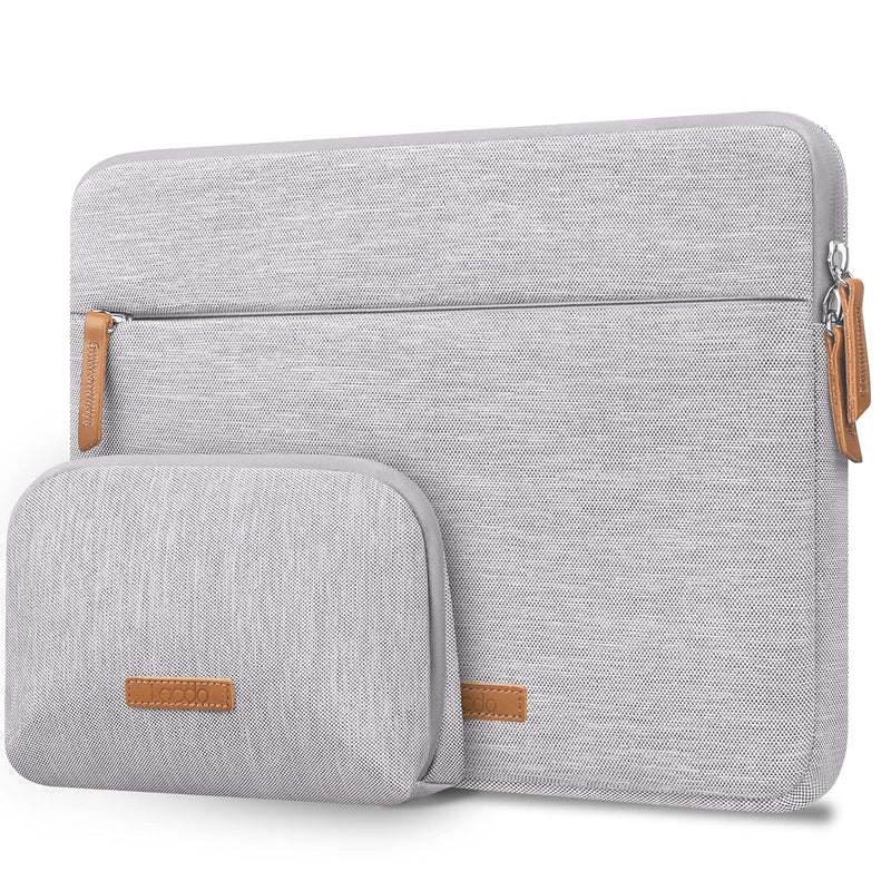 Lacdo 360° Protective Laptop Sleeve Case for 13 inch New MacBook Air M4 A3240 2025, M3 A3113, M2 A2681, M1 A2337, 13" MacBook Pro M2 M1, 13-inch iPad Air M3 / iPad Pro M4 with Accessory Bag, Gray